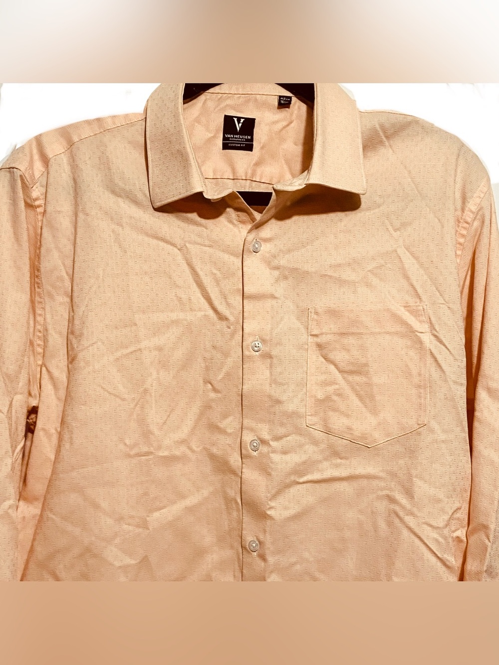 Van Heusen Peach Microdot Dress Shirt